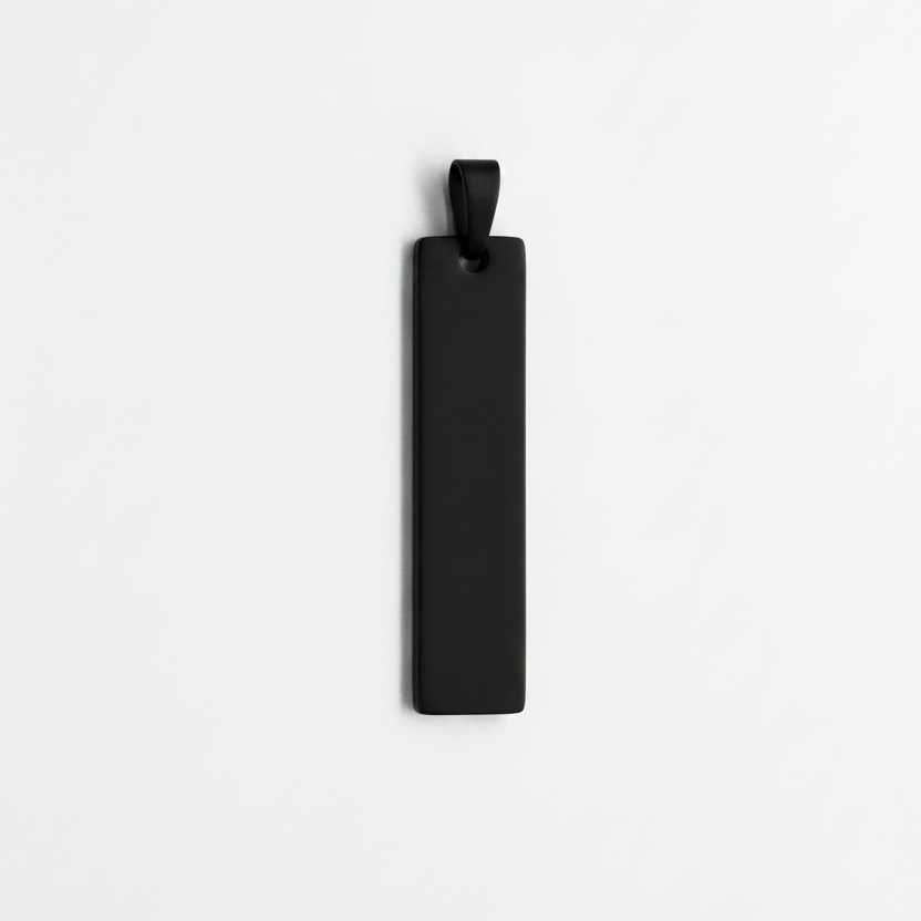 Small rectangle stainless steel pendant blank