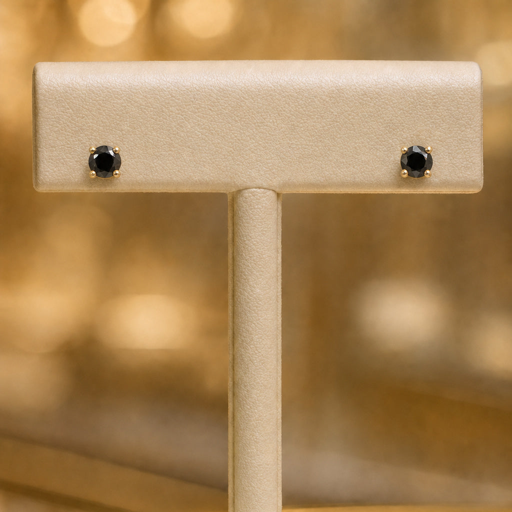 Gold 10K stud earrings 10100 2mm stones