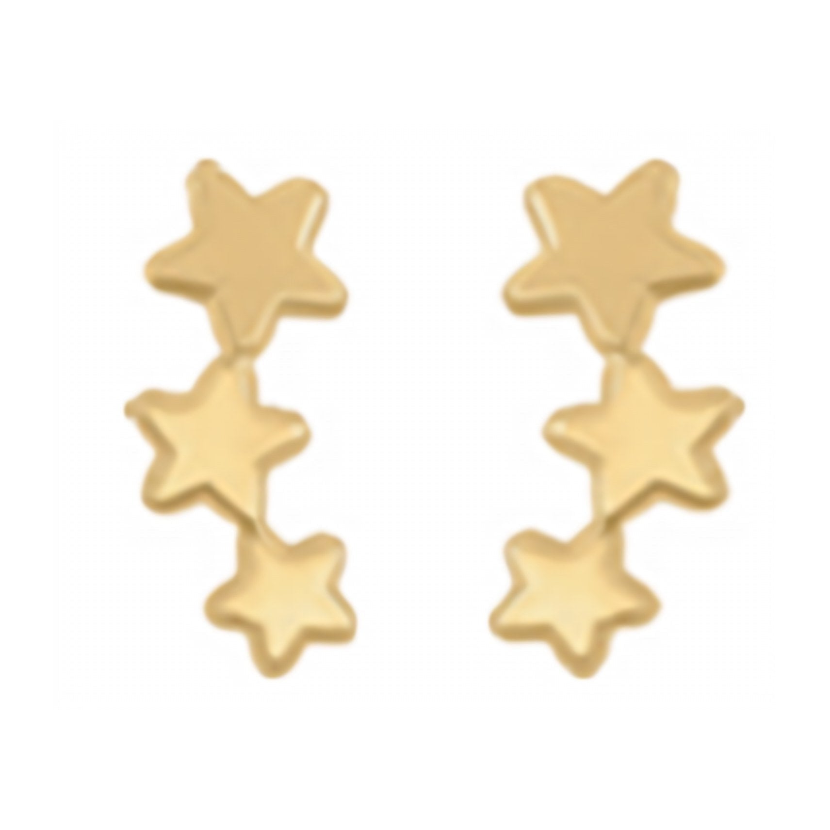 10K Gold Constellation Stars Stud Earrings