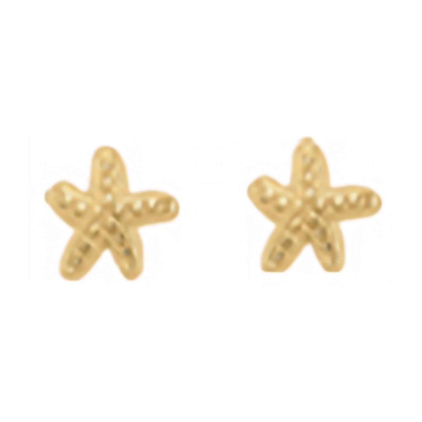 10K Gold Starfish Stud Earrings