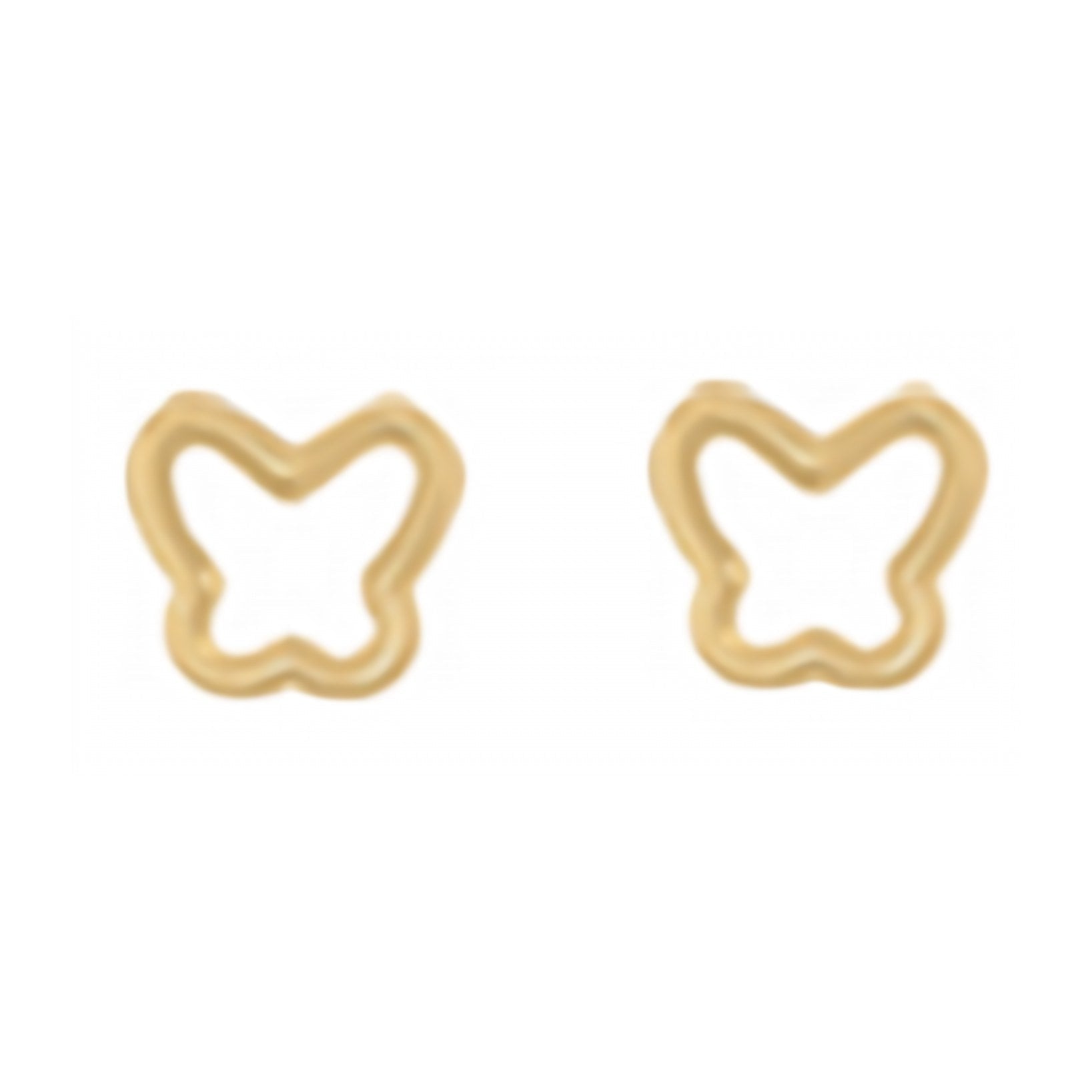 10K Gold Butterfly Silhouette Stud Earrings