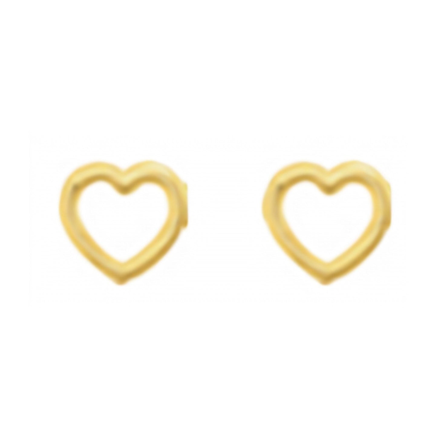 10K Gold Heart Silhouette Stud Earrings