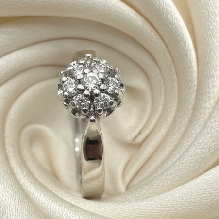 10K gold natural diamond ring 0.25CT center stone delicate elegance authentic brilliance