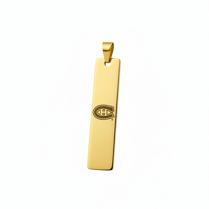 Small rectangle stainless steel pendant blank