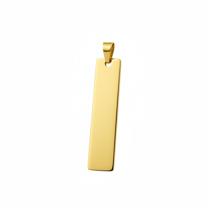 Small rectangle stainless steel pendant blank