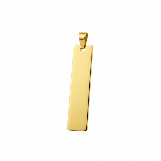 Small rectangle stainless steel pendant blank