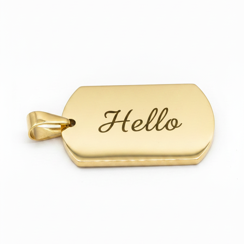 Stainless steel dog tag pendant blank