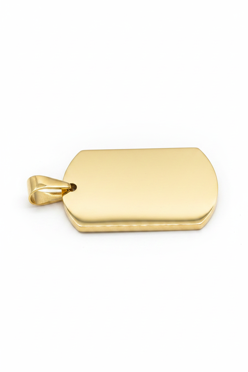 Stainless steel dog tag pendant blank