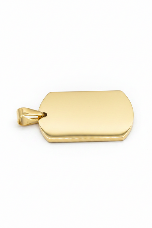 Stainless steel dog tag pendant blank