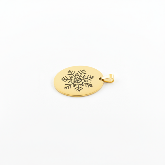 Oval stainless steel gold plated pendant blank