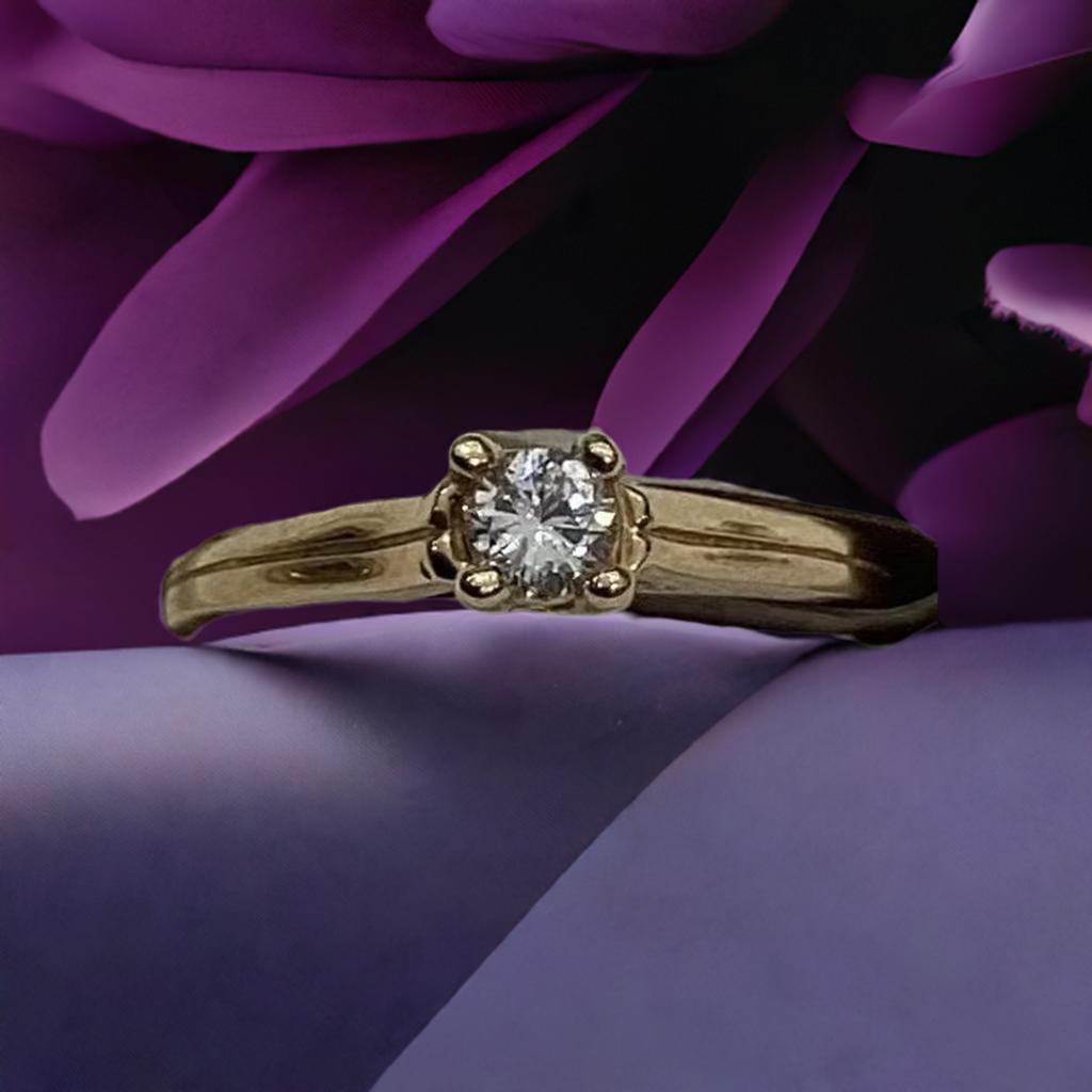 10K Women Ring Natural Diamond.25ct Gold rings