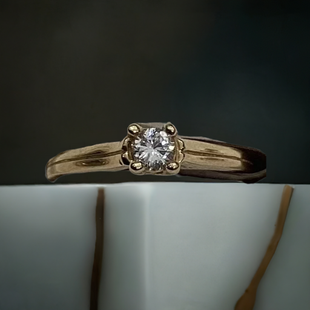 10K Women Ring Natural Diamond.25ct Gold rings