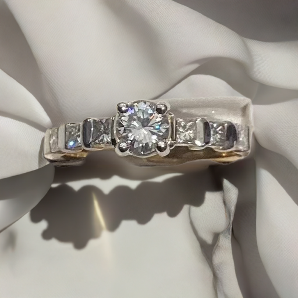 10K Women Diamond Ring 1.1CT Gold rings