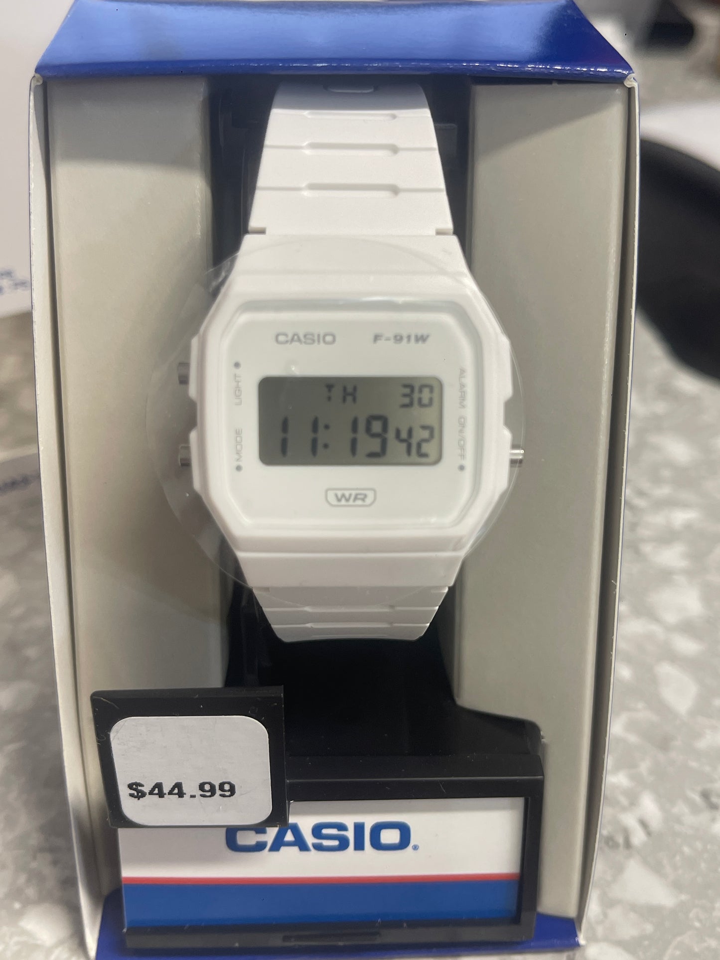 Casio F-91WB-7ACF Classic Digital Watch - White