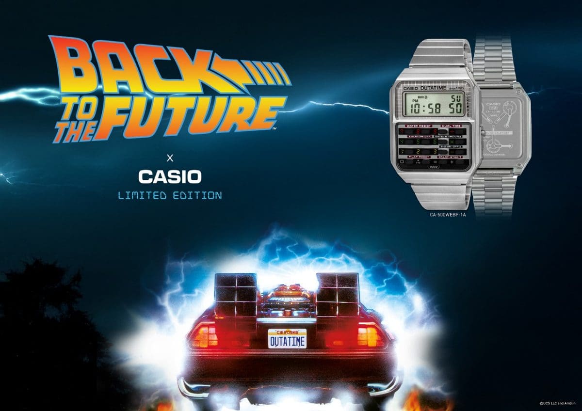 Casio CA-500WEBF-1A Back to the Future Calculator Watch - OUTATIME Edition