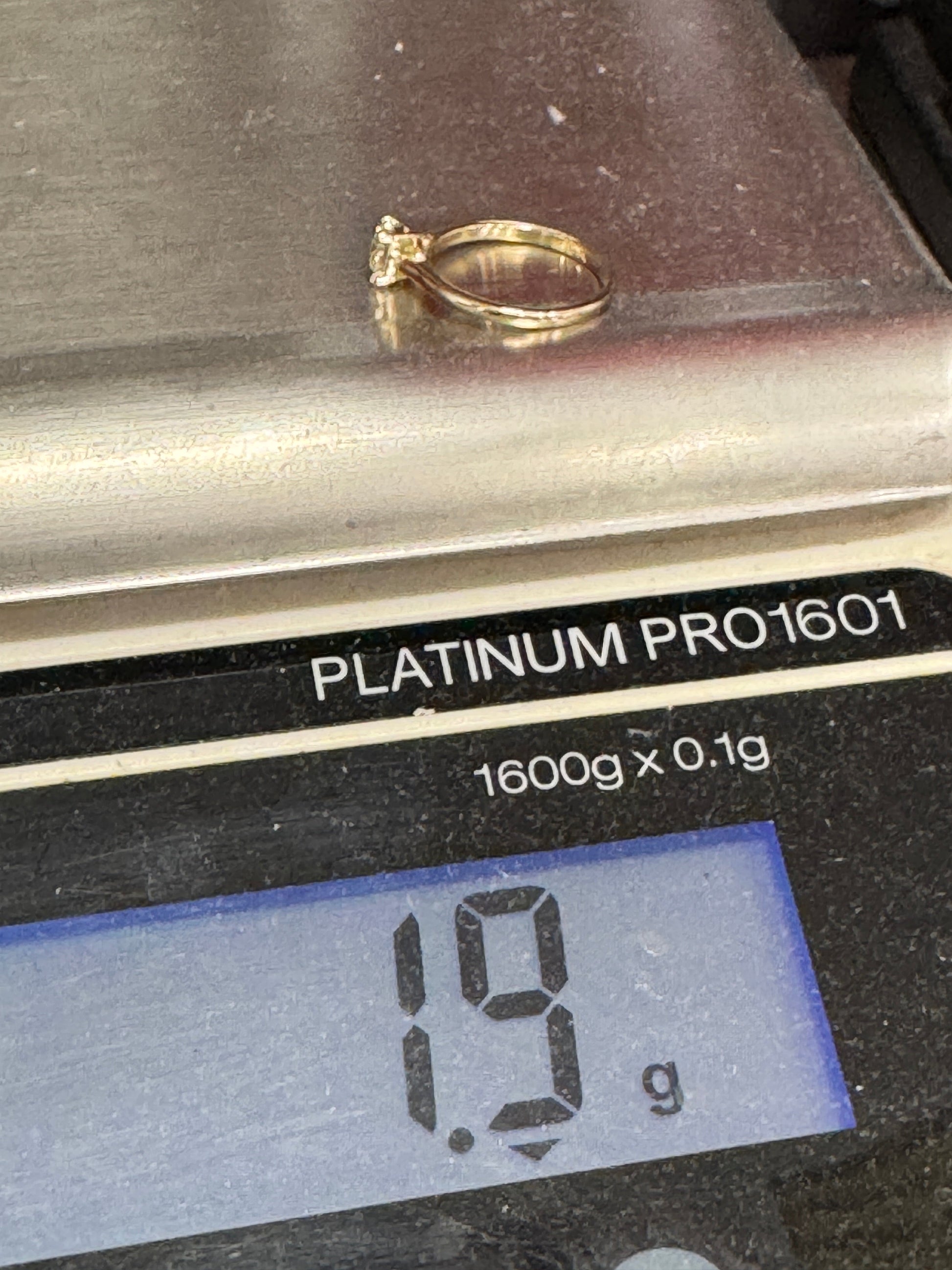 Solitaire 10k yellow gold ring.73ct Lab Diamond E VVS 1 Diamond ring