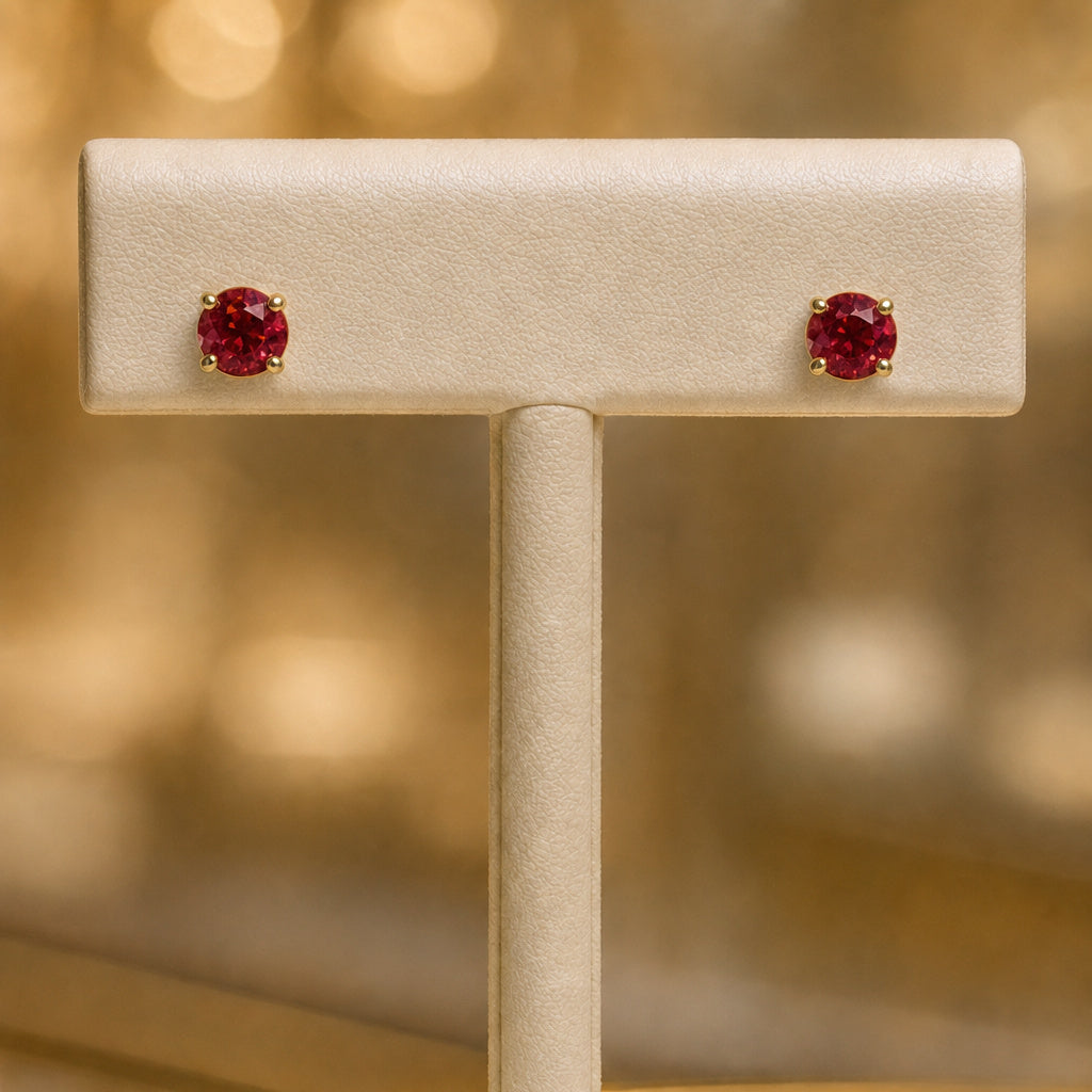 Gold 10K stud earrings 10100 2mm stones
