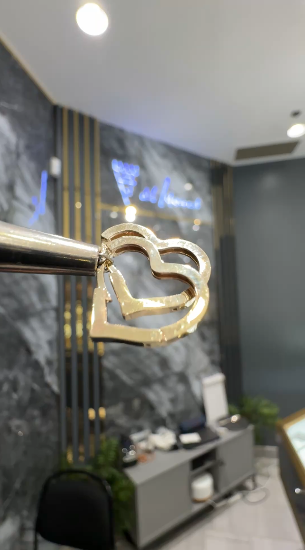 Heart shape Huggies Earrings 10K Yellow Gold (1.8G Model SH-248) - Bijouterie Del Moral Brossard. Earrings