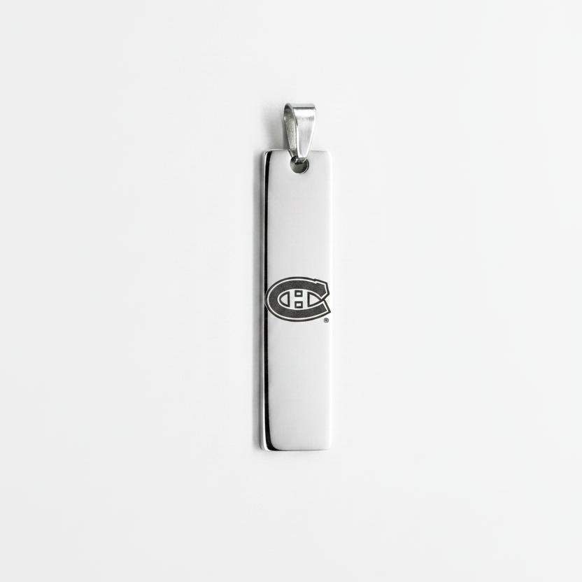 Small rectangle stainless steel pendant blank