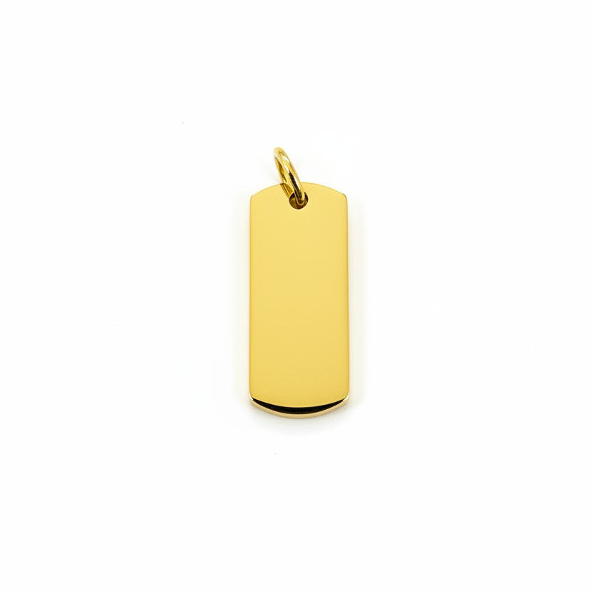 Small rectangular gold plated blank
